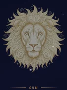 The Solar Lion oracle card
