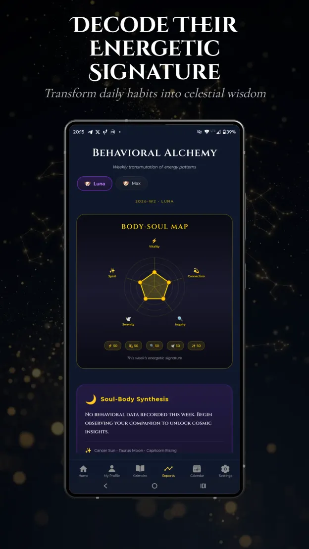 Aetris app — Unlock Daily Celestial Secrets oracle card